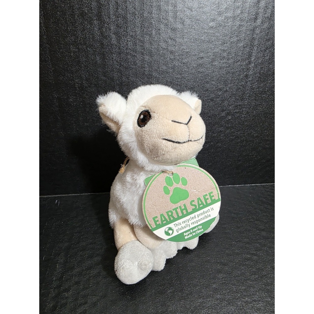 Adventure Planet Earth Safe‎ Small 6" Lamb Plush Sewn Embroidered Eyes EXCELLENT